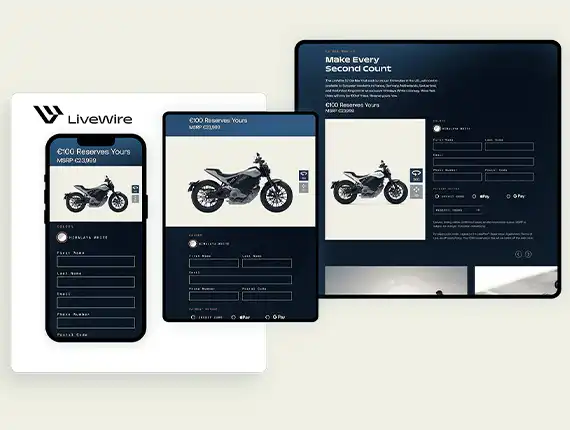 LiveWire Checkout and Deposit Booking Flow