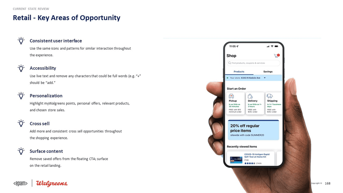 Walgreens mobile checkout detail