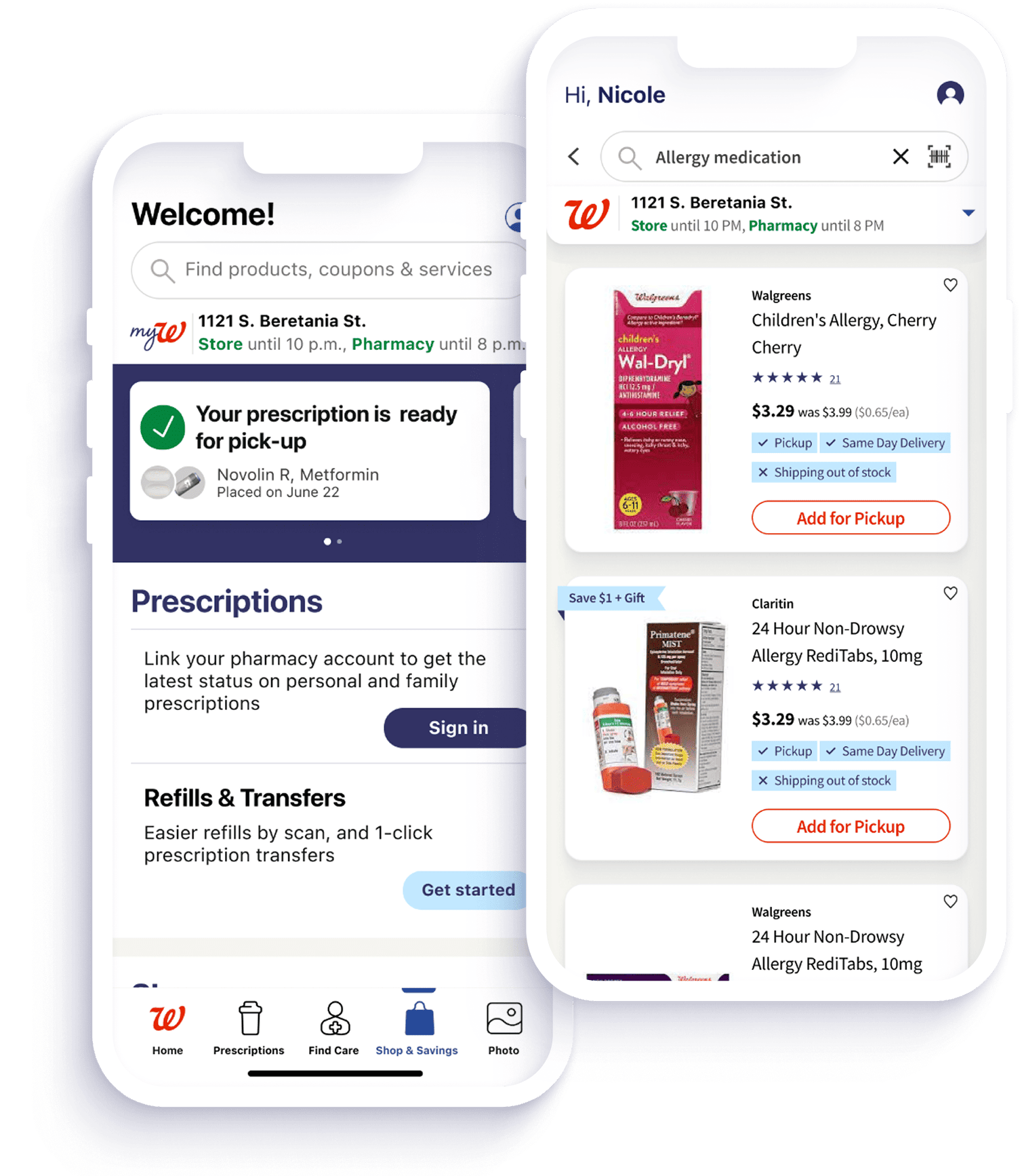 Walgreens project screens
